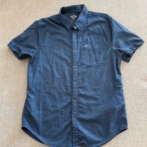 Hollister Men's Blue Button-Down Shirt